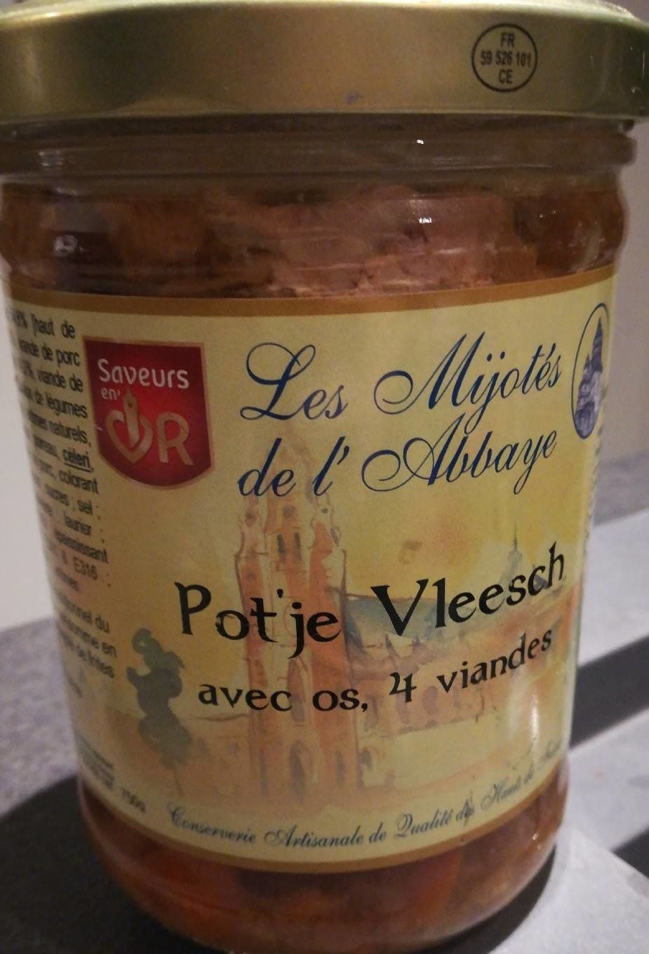 Les Mijotés de l'Abbaye Pot'je Vleesch aux 4 viandes packshot