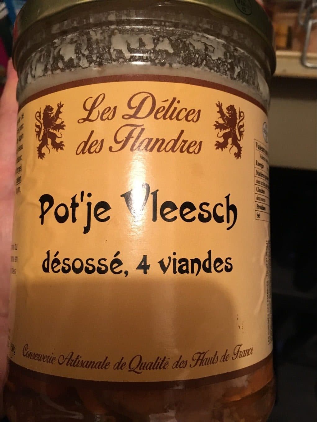 Delices Des Flandres Pot'je Vleesch packshot
