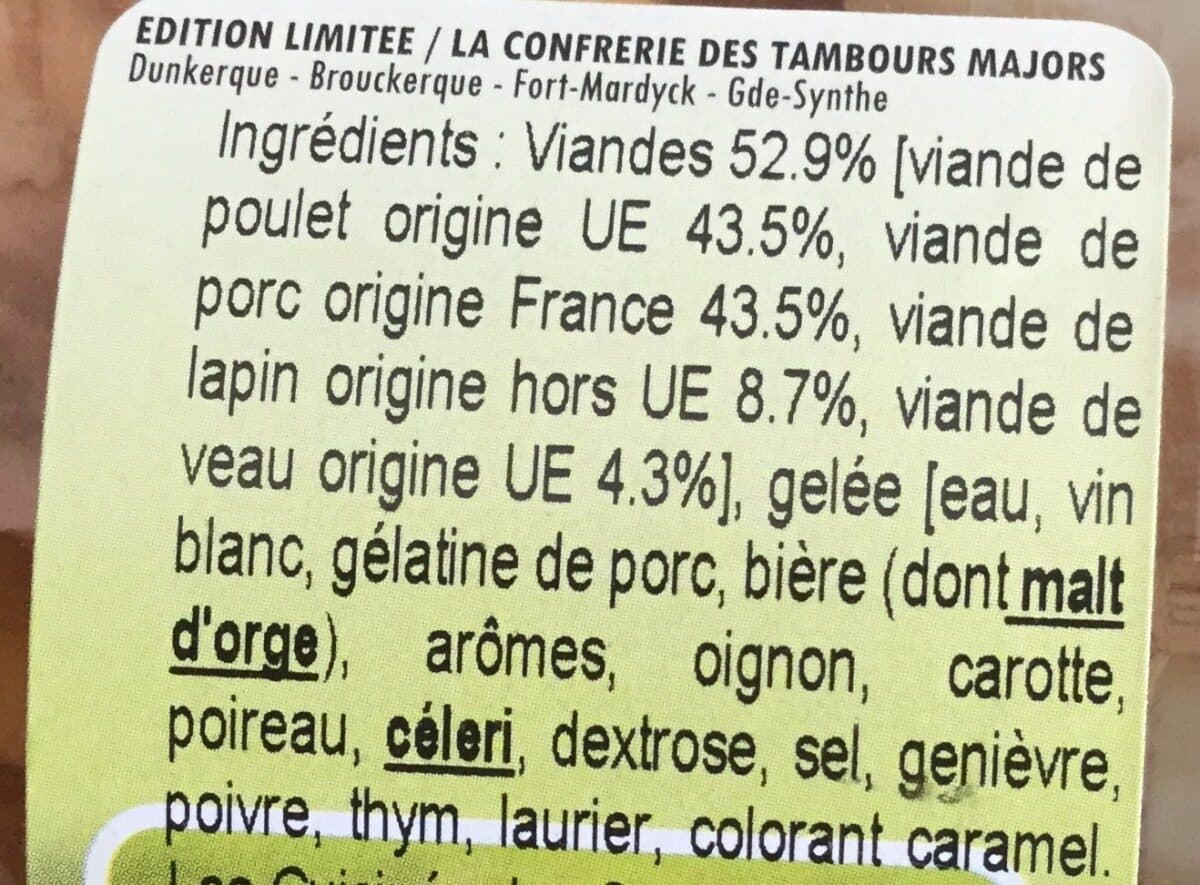 Les Cuisines Des Sources Pot’je Vleesh désossé aux 4 viandes packshot