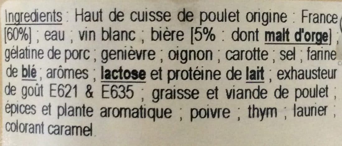 Les Délices des Flandres Poulet à la Bière packshot