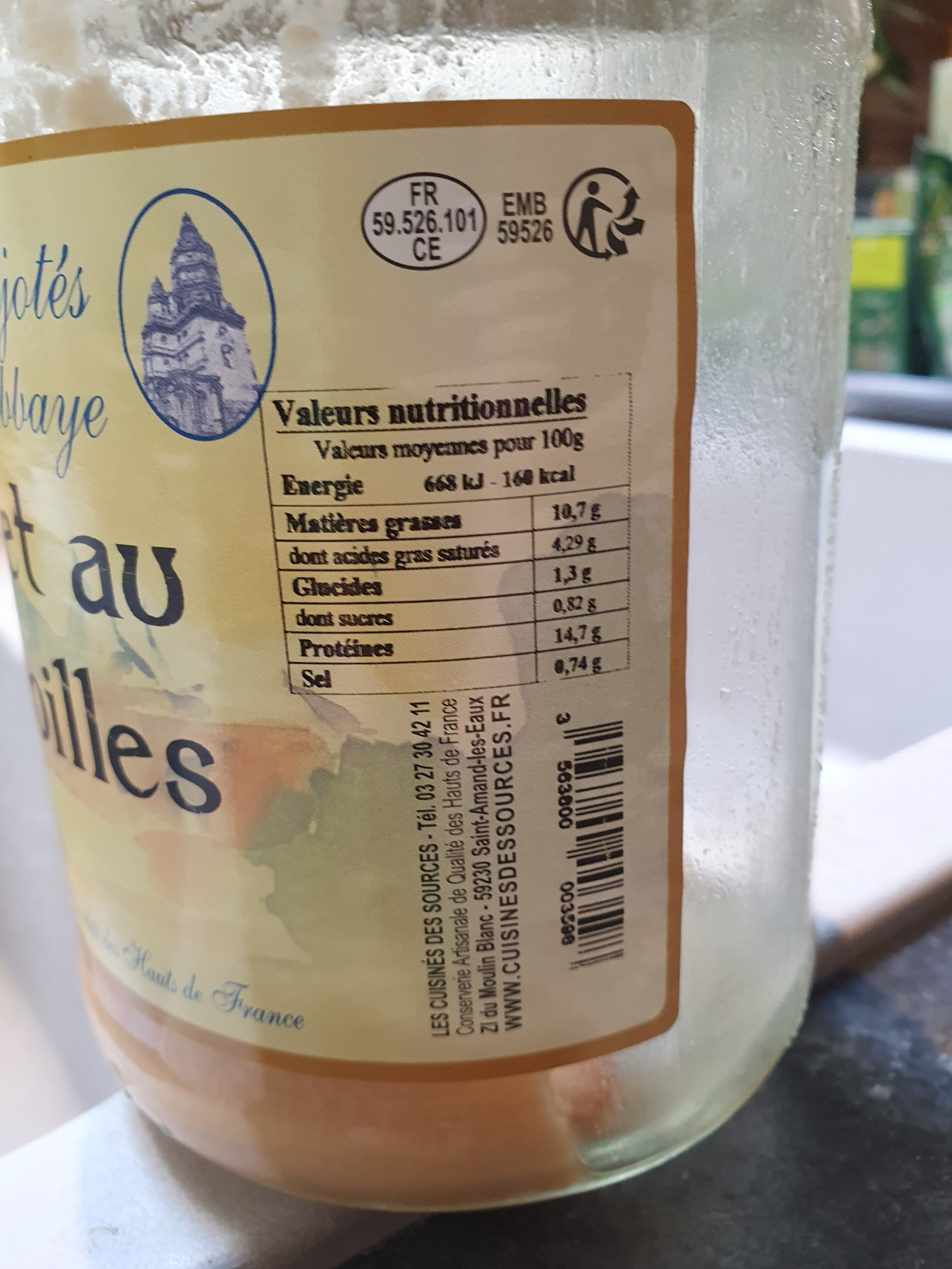 Les mijotes de l abbaye Poulet au Maroilles packshot