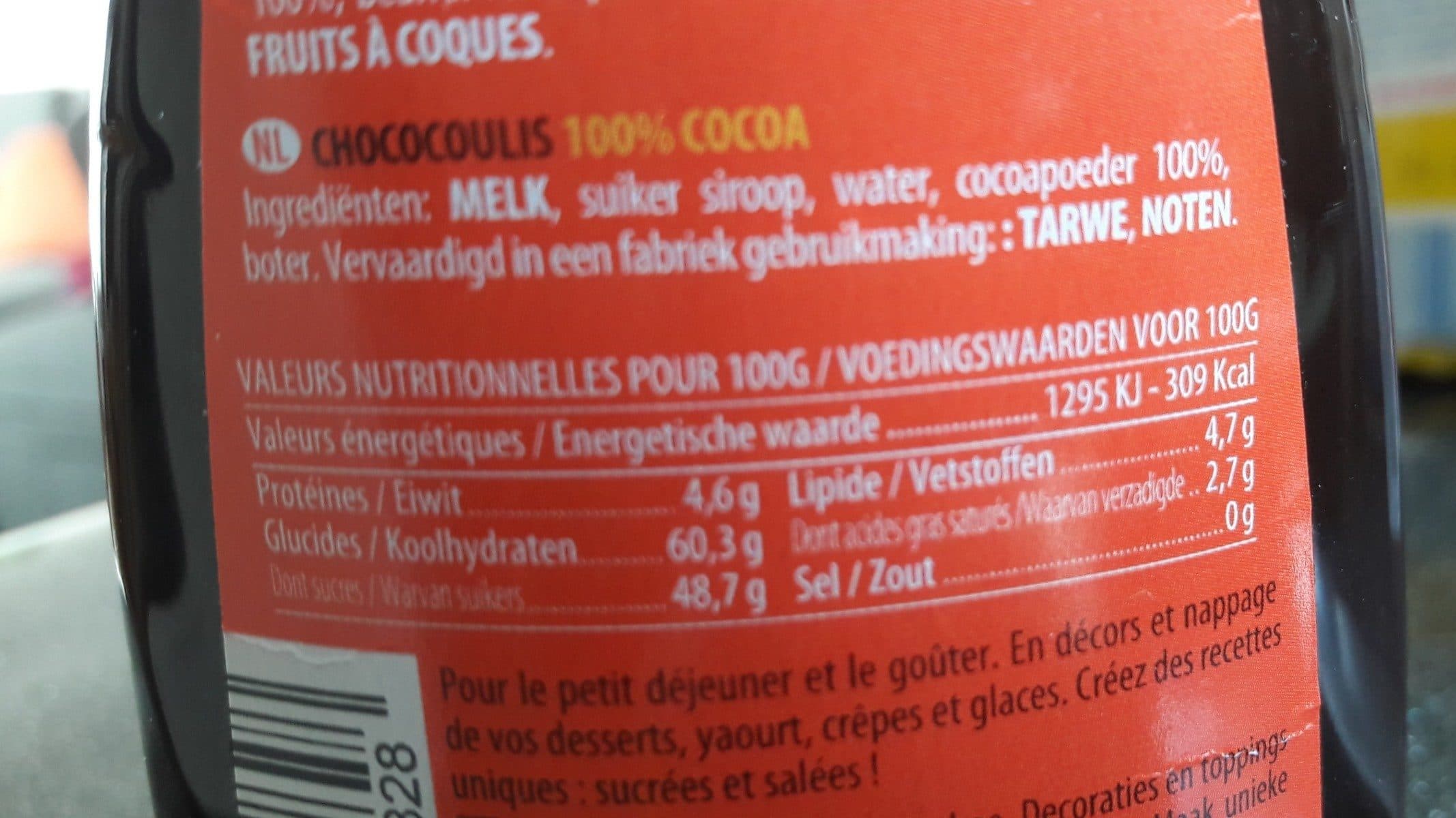 Open Food Facts coulis de chocolat packshot