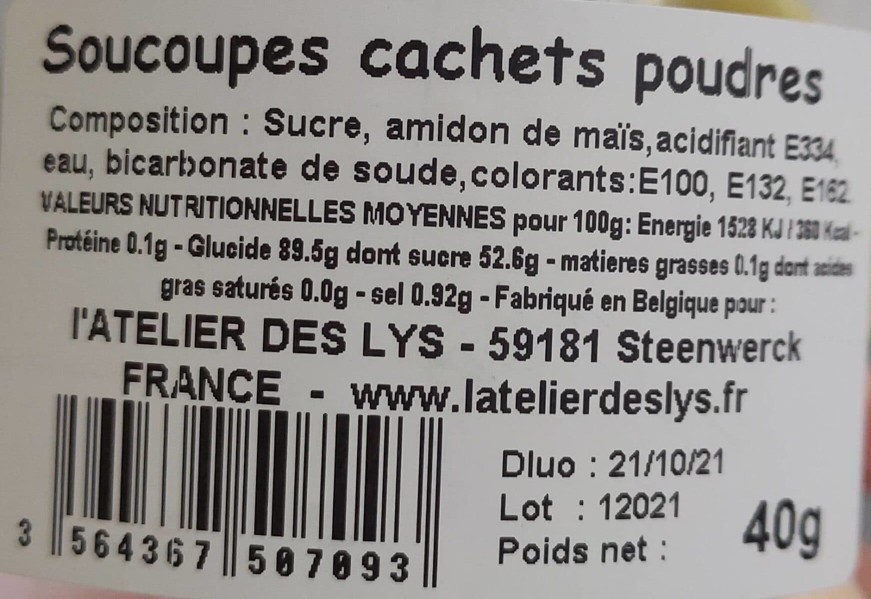Open Food Facts Soucoupes cachets poudres packshot