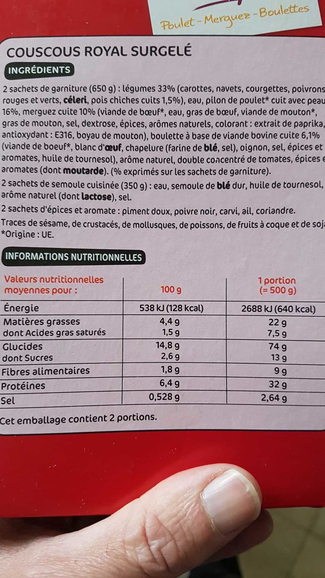 Marque Repère Couscous surgelé boite packshot