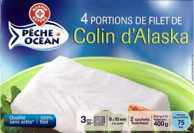 Marque Repère 4 Portions de Filet de Colin d'Alaska, Surgelé packshot