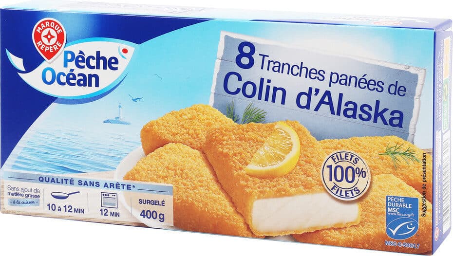 Marque Repère Tranches panées de colin d'Alaska x 8 packshot