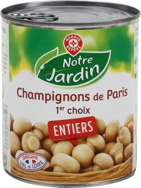 Marque Repère Champignons de Paris entiers packshot
