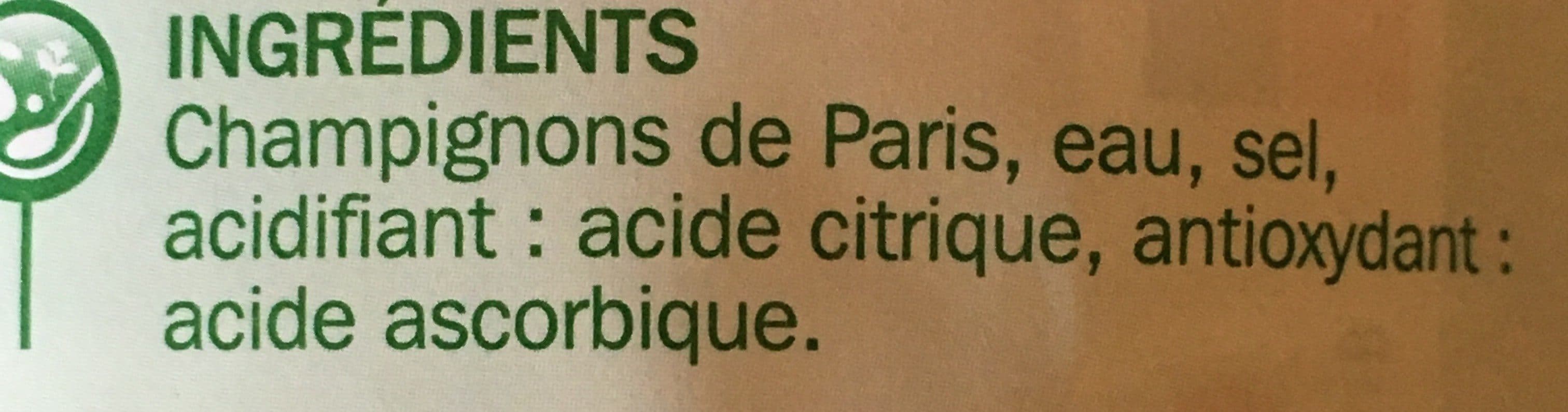 Marque Repère Champignons de Paris entiers packshot