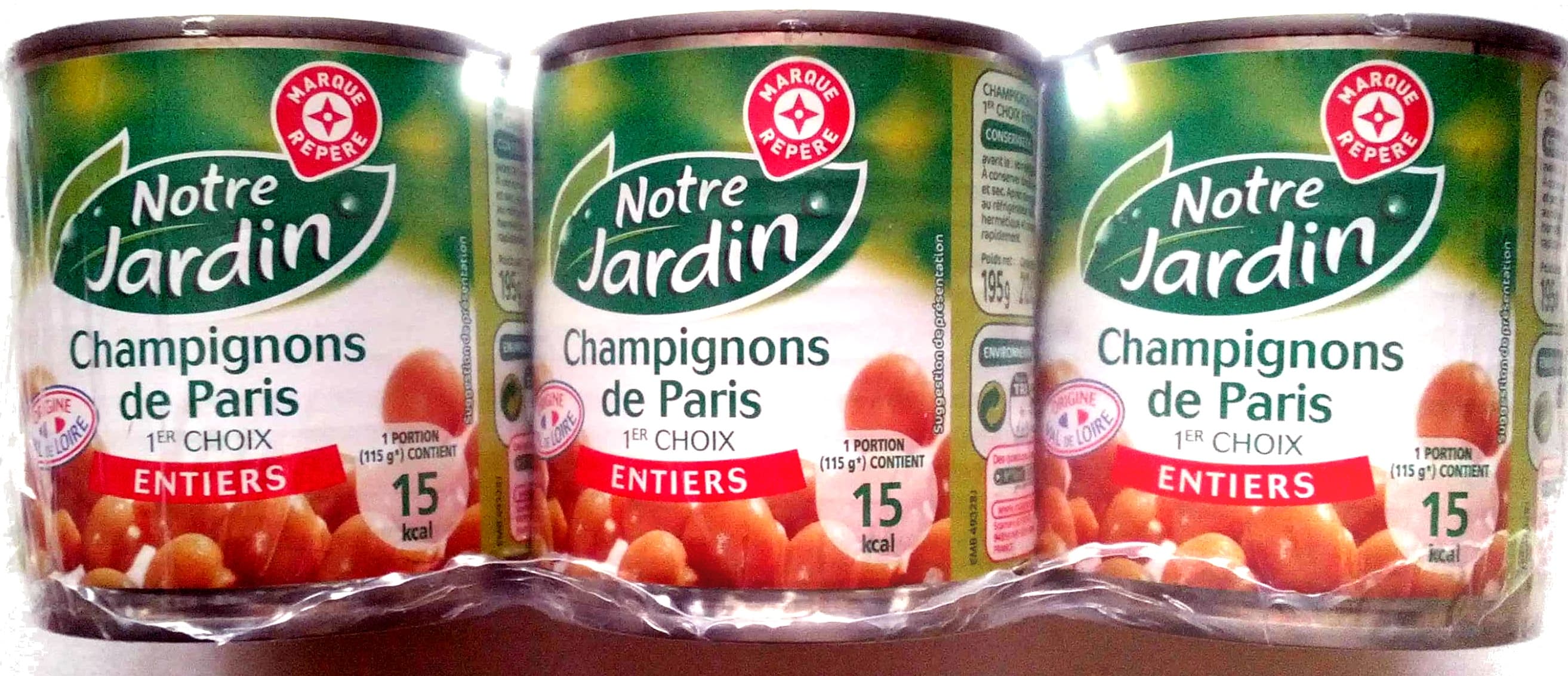 Marque Repère Champignons de Paris entiers packshot