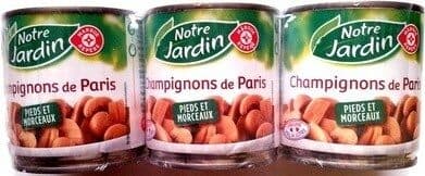 Marque Repère Champignons de Paris pieds et morceaux packshot