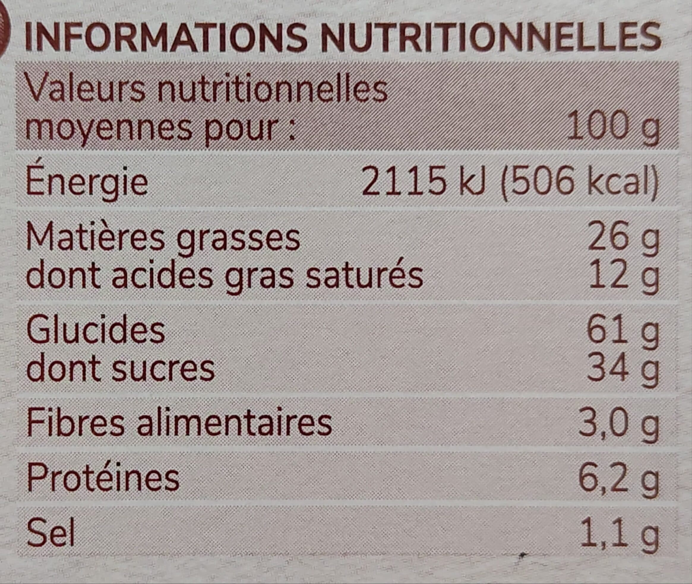 Marque Repère Cookie nougatine choco packshot