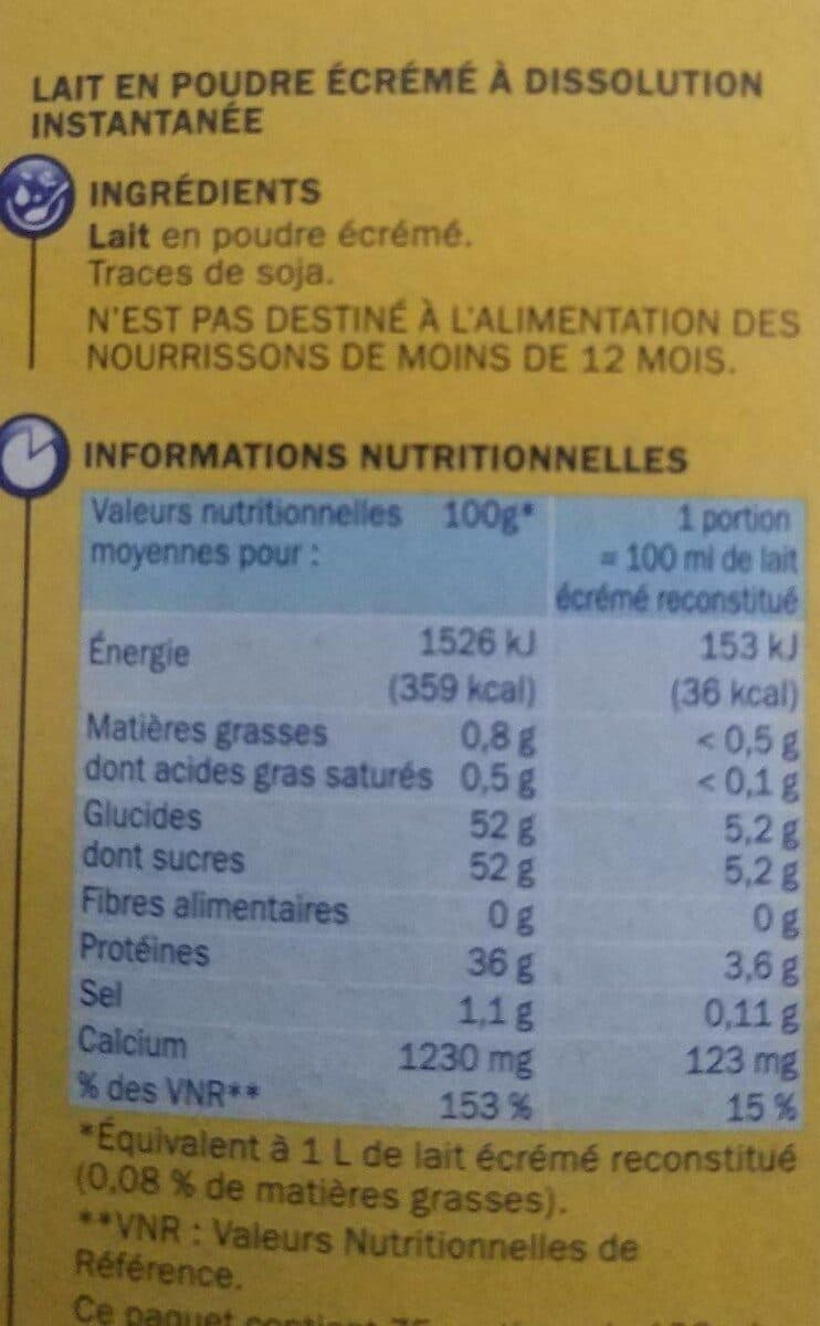Délisse Lait écrémé en poudre packshot