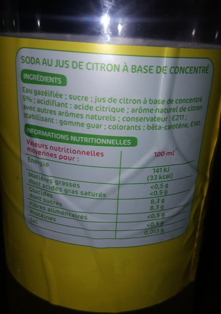 Open Food Facts Soda Citron - Bouteille 1, 5 l 5 Litre 5 Litre packshot