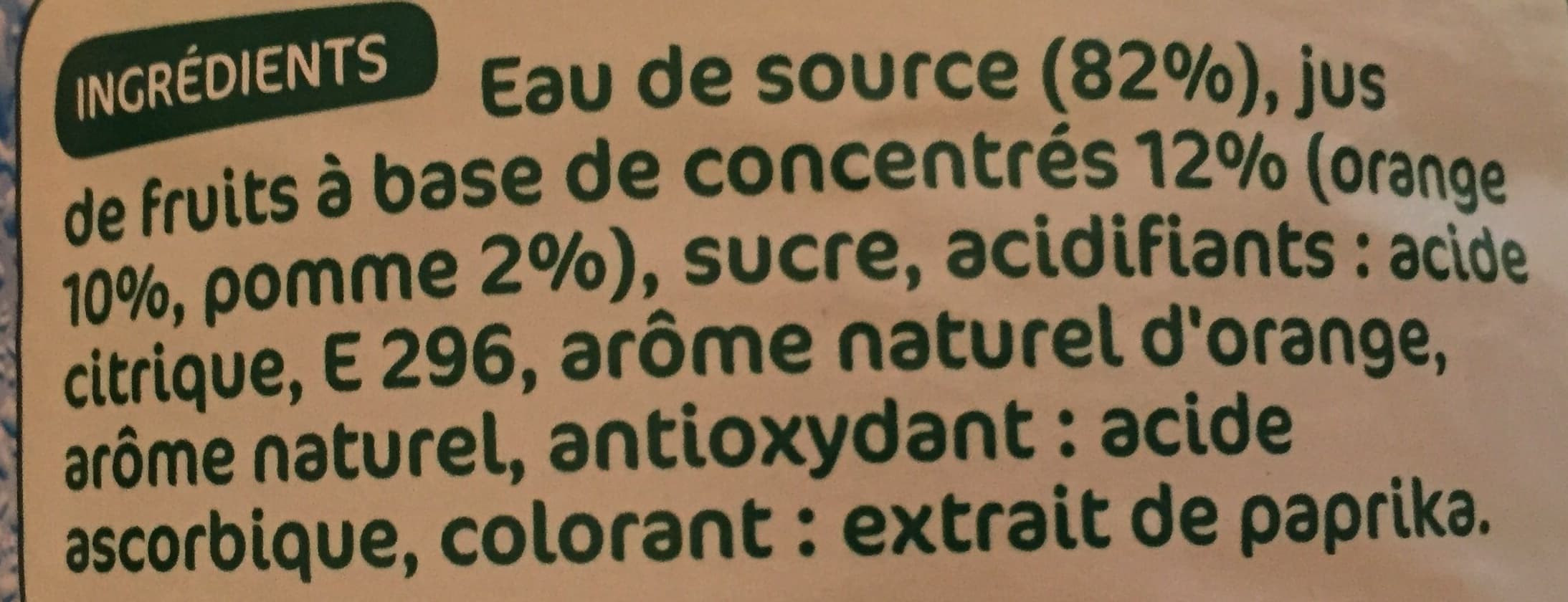 Marque Repère Boisson aux fruits orange packshot