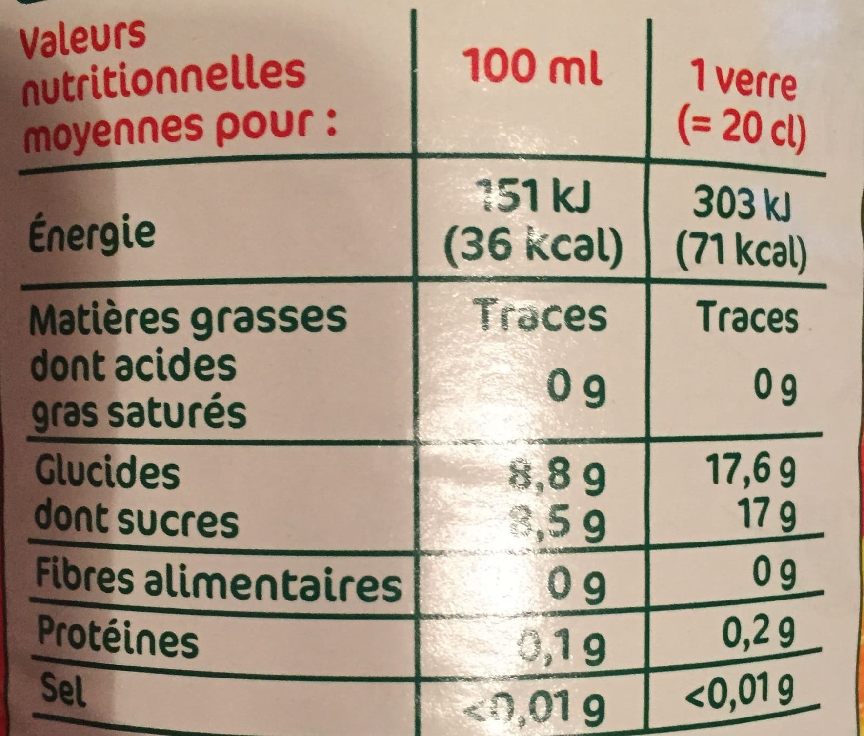 Marque Repère Boisson aux fruits orange packshot