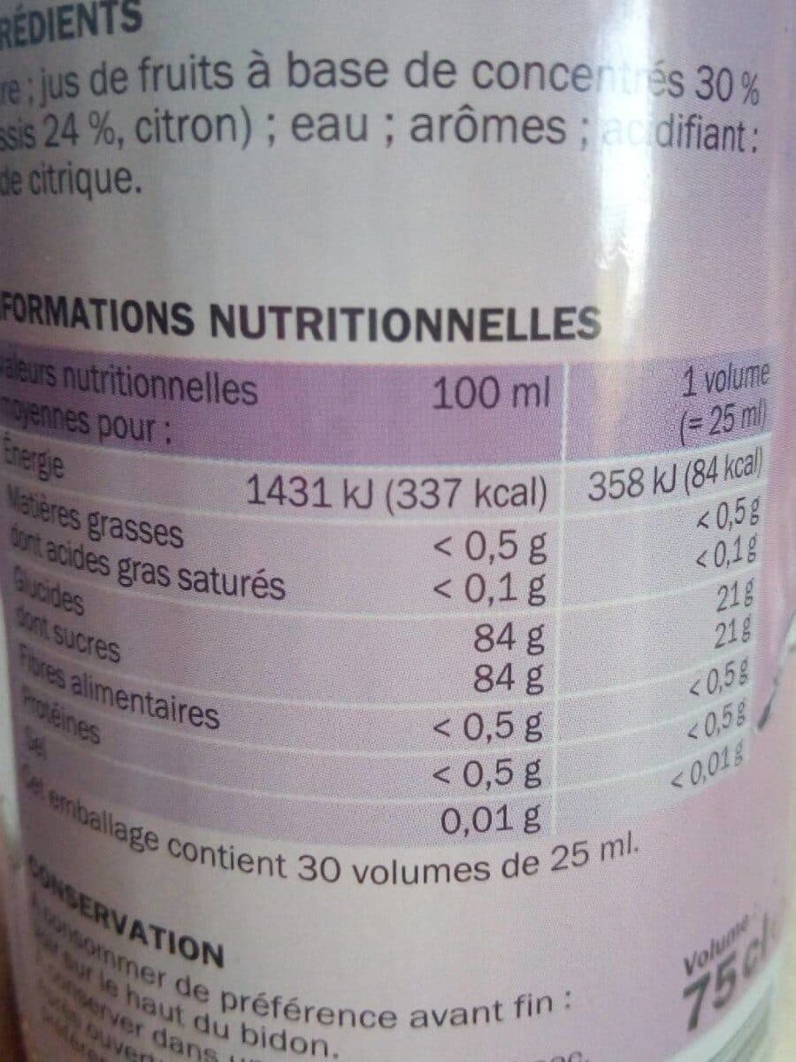 Marque Repère Sirop de cassis packshot