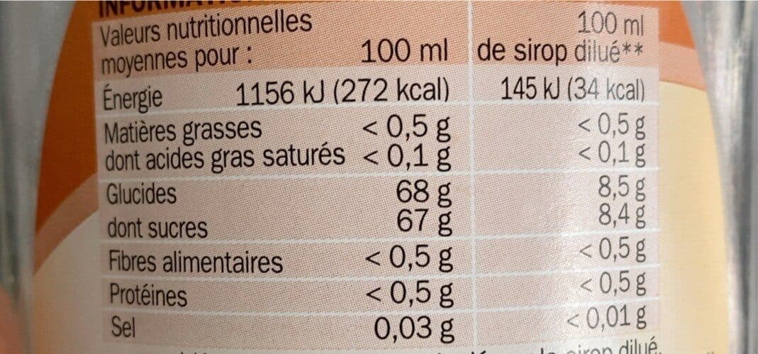 Marque Repère Sirop d'Orange pur sucre packshot