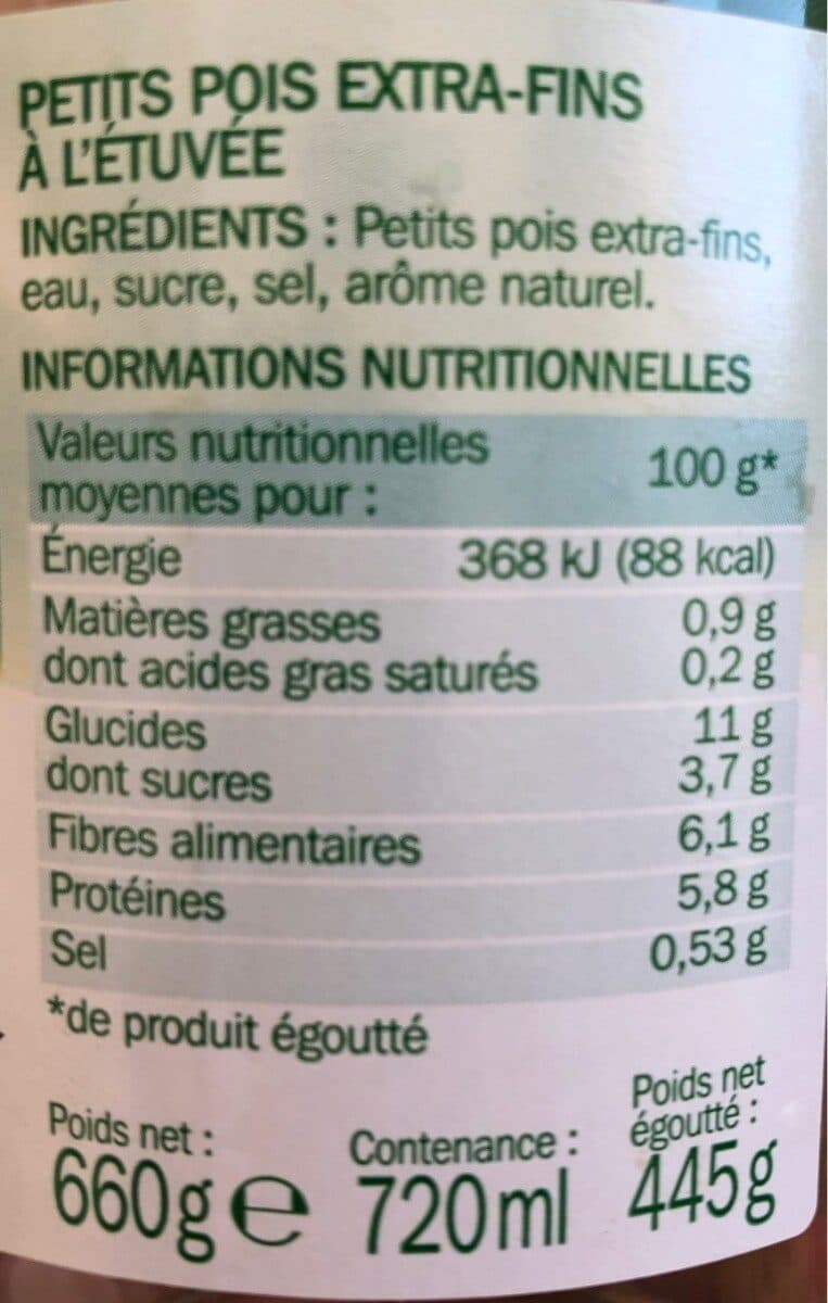 Marque Repère Petits pois à l'étuvée extra-fins packshot
