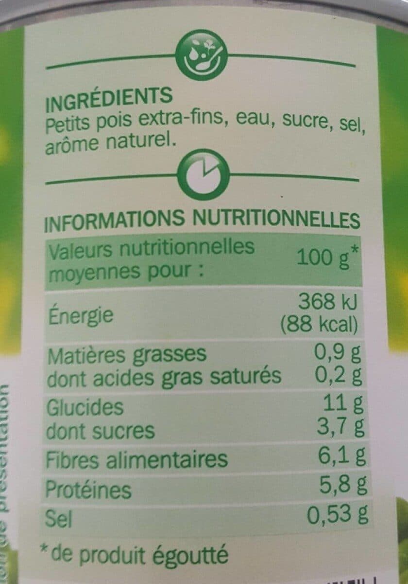 Marque Repère Petits pois extra fins 1/2 packshot