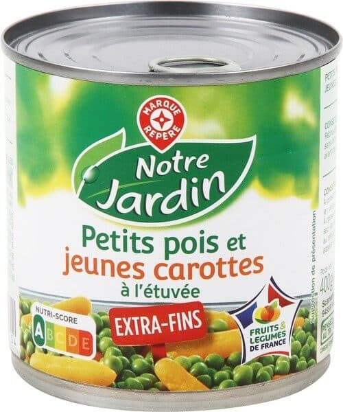 Marque Repère Petits pois et carottes extra fins packshot