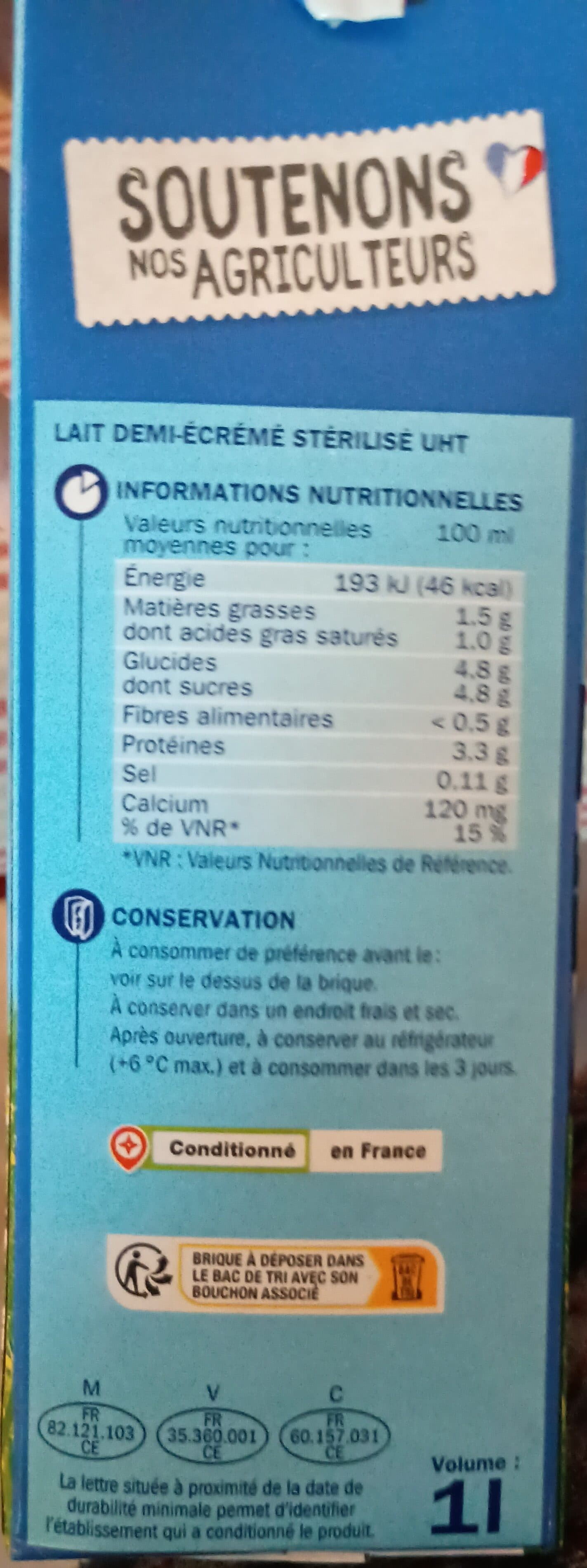 DéLisse Lait demi-écrémé packshot
