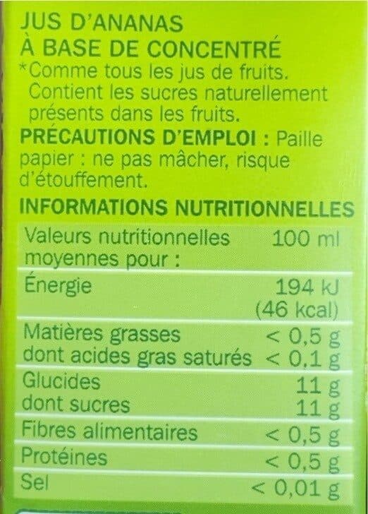 Marque Repère Jus d'ananas Jafaden (20cl) packshot