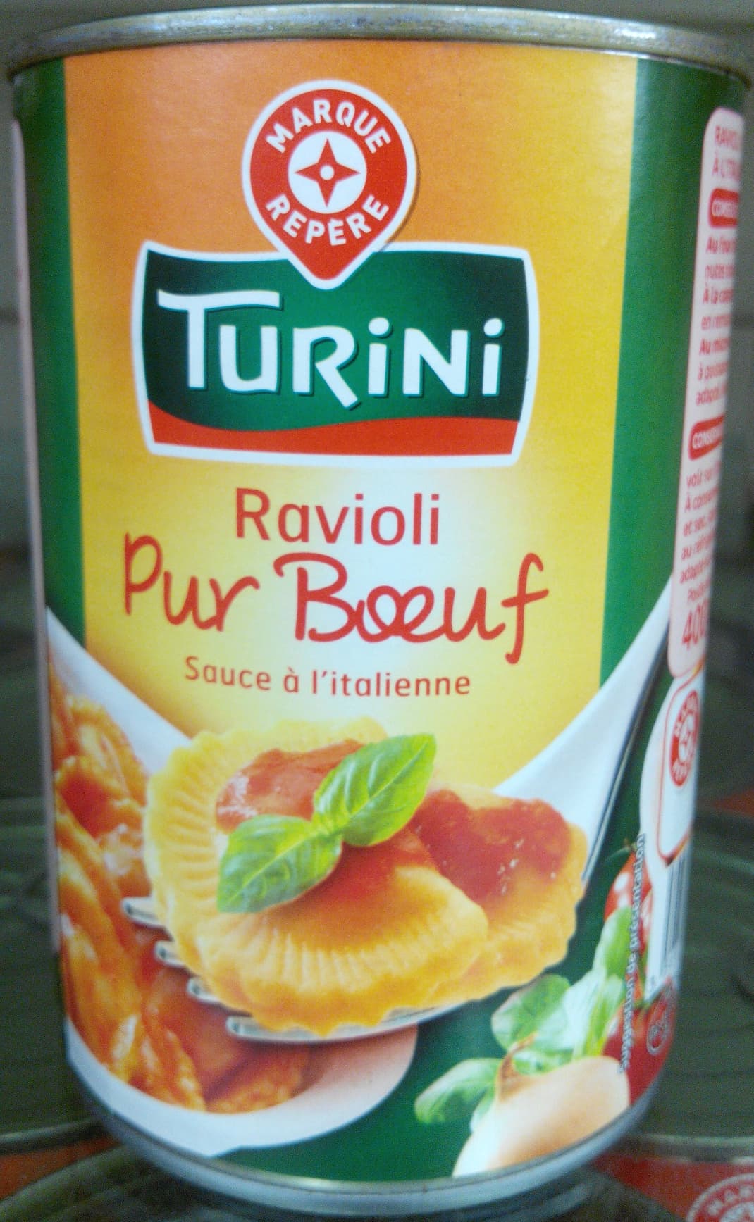 Marque Repère Ravioli (Pur Bœuf, Sauce à l'italienne) packshot