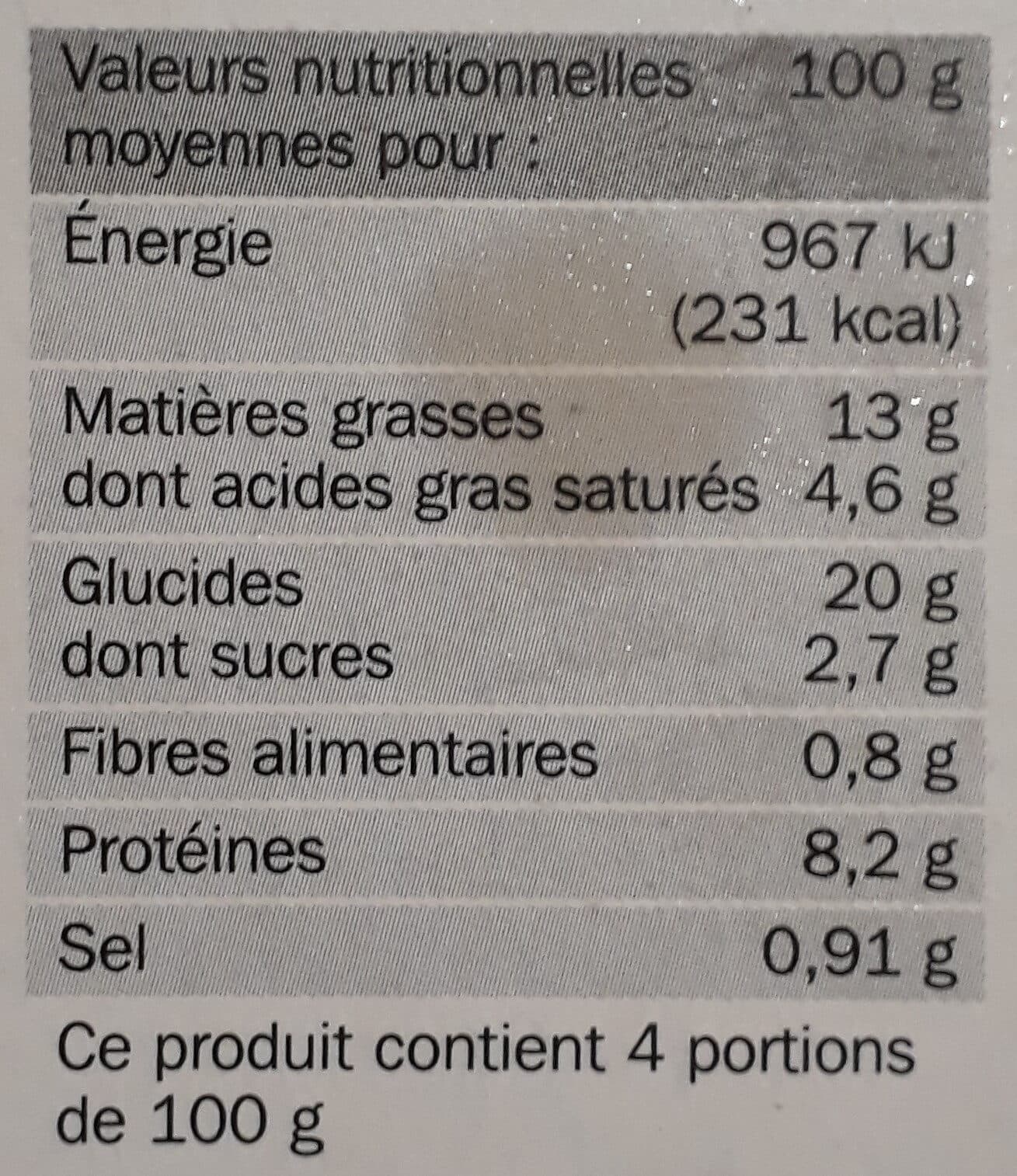 Marque Repère Quiche lorraine packshot