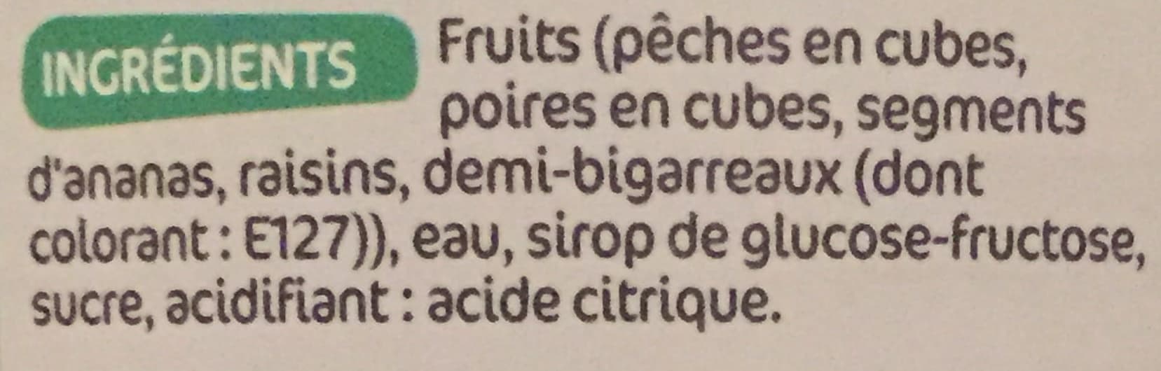 Marque Repère Cocktail fruits sirop packshot