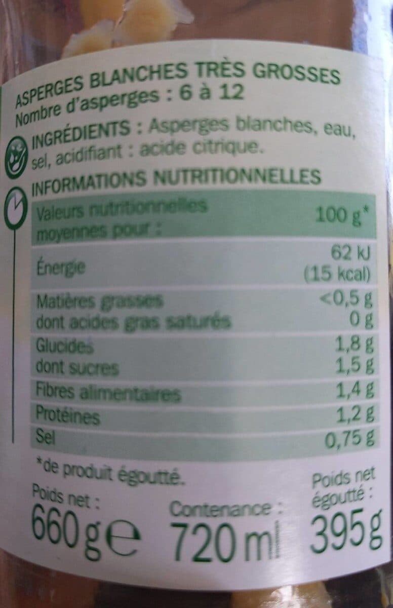 Marque Repère Asperges blanches pelées packshot
