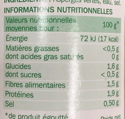 Marque Repère Asperges Vertes moyennes packshot