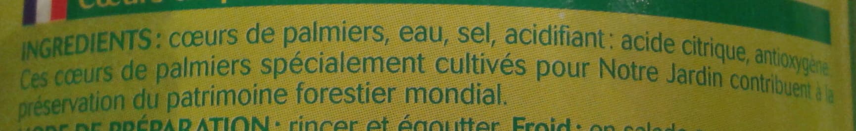 Marque Repère Coeurs de palmier bocal packshot