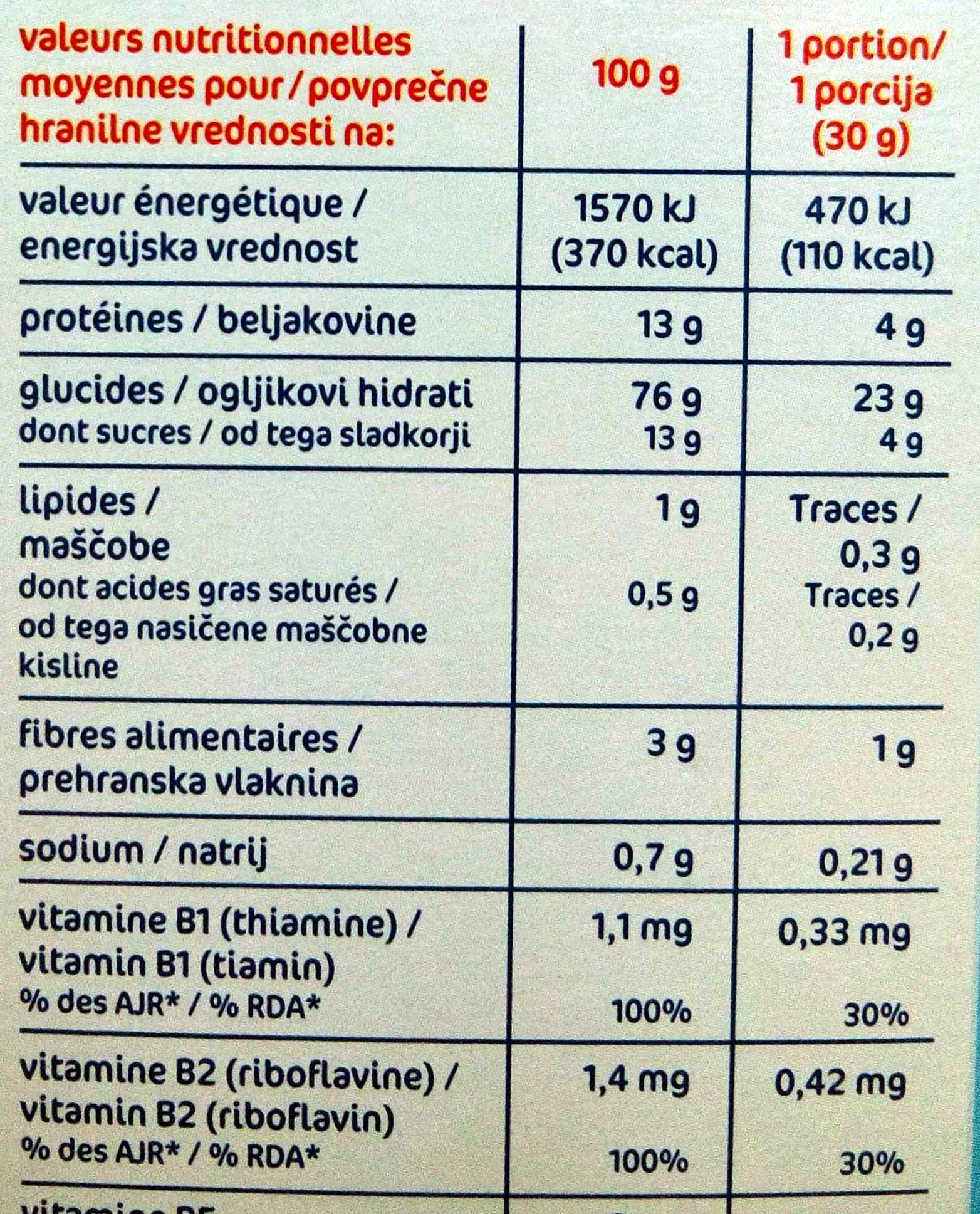 Marque Repère Forme Flakes Nature packshot