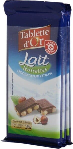 Marque Repère Chocolat au lait et aux noisettes packshot