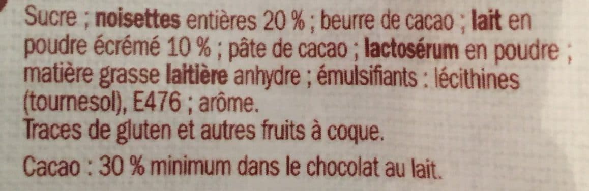 Marque Repère Chocolat au lait et aux noisettes packshot