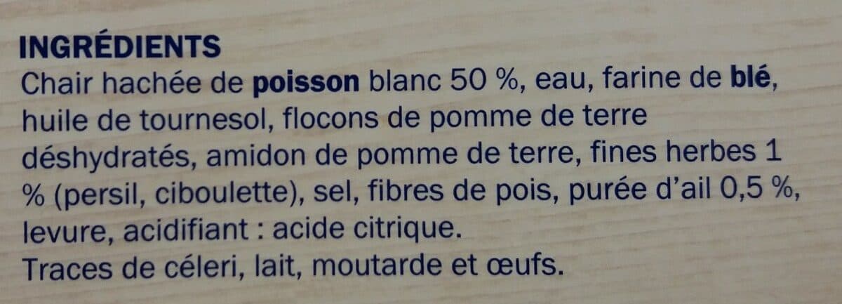 Marque Repère Croquettes de poisson pané ail et fines herbes packshot