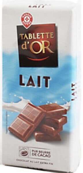 Tablette d'Or Chocolat au lait packshot