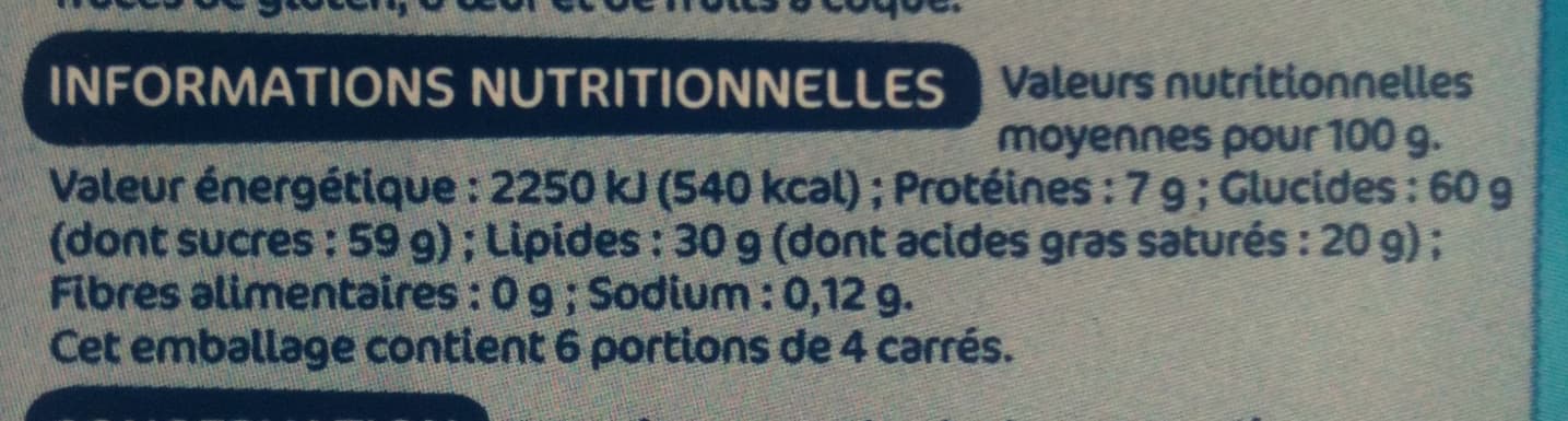 Marque Repère Tablette d'Or Chocolat blanc packshot