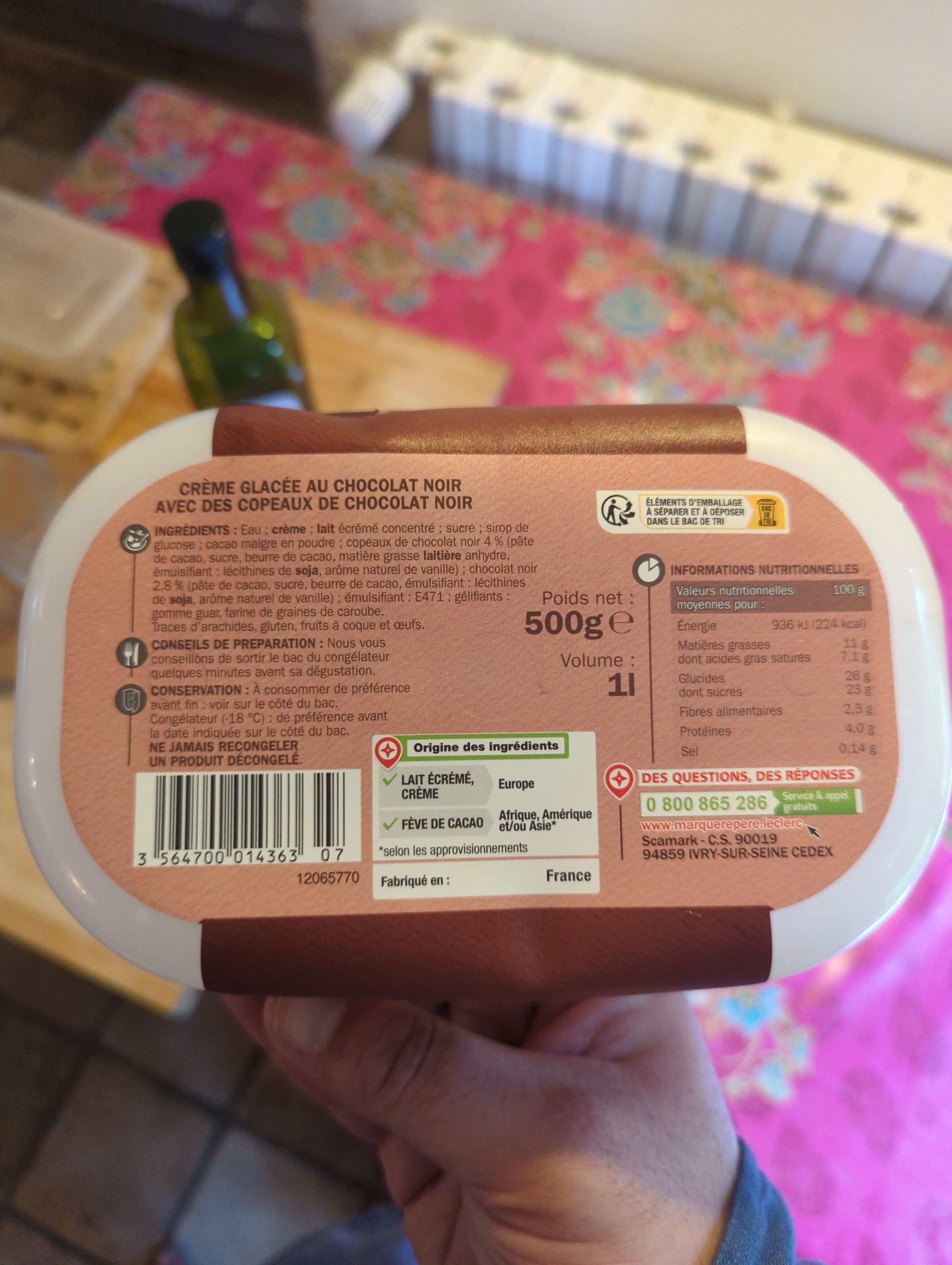 Marque Repère Crème glacée chocolat packshot