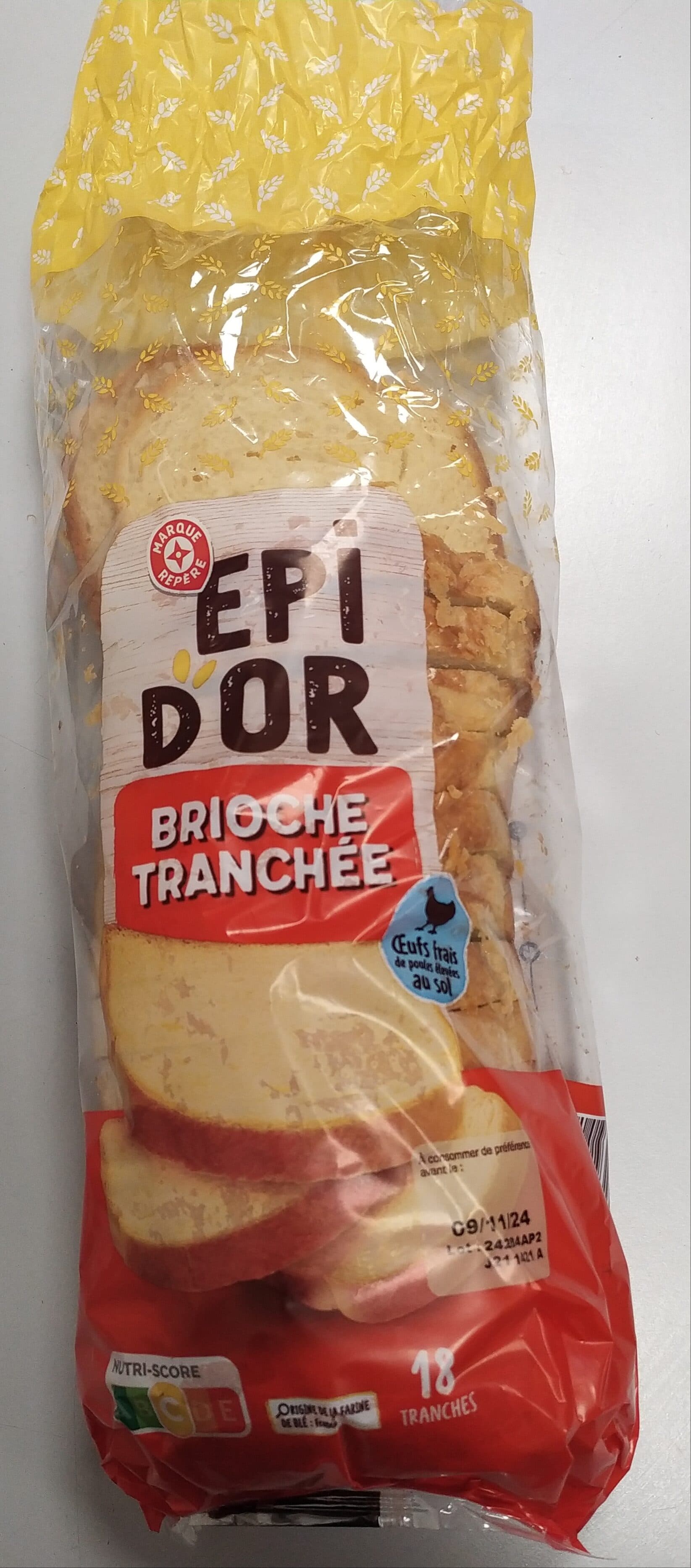 Marque Repère Brioche tranchée nature packshot