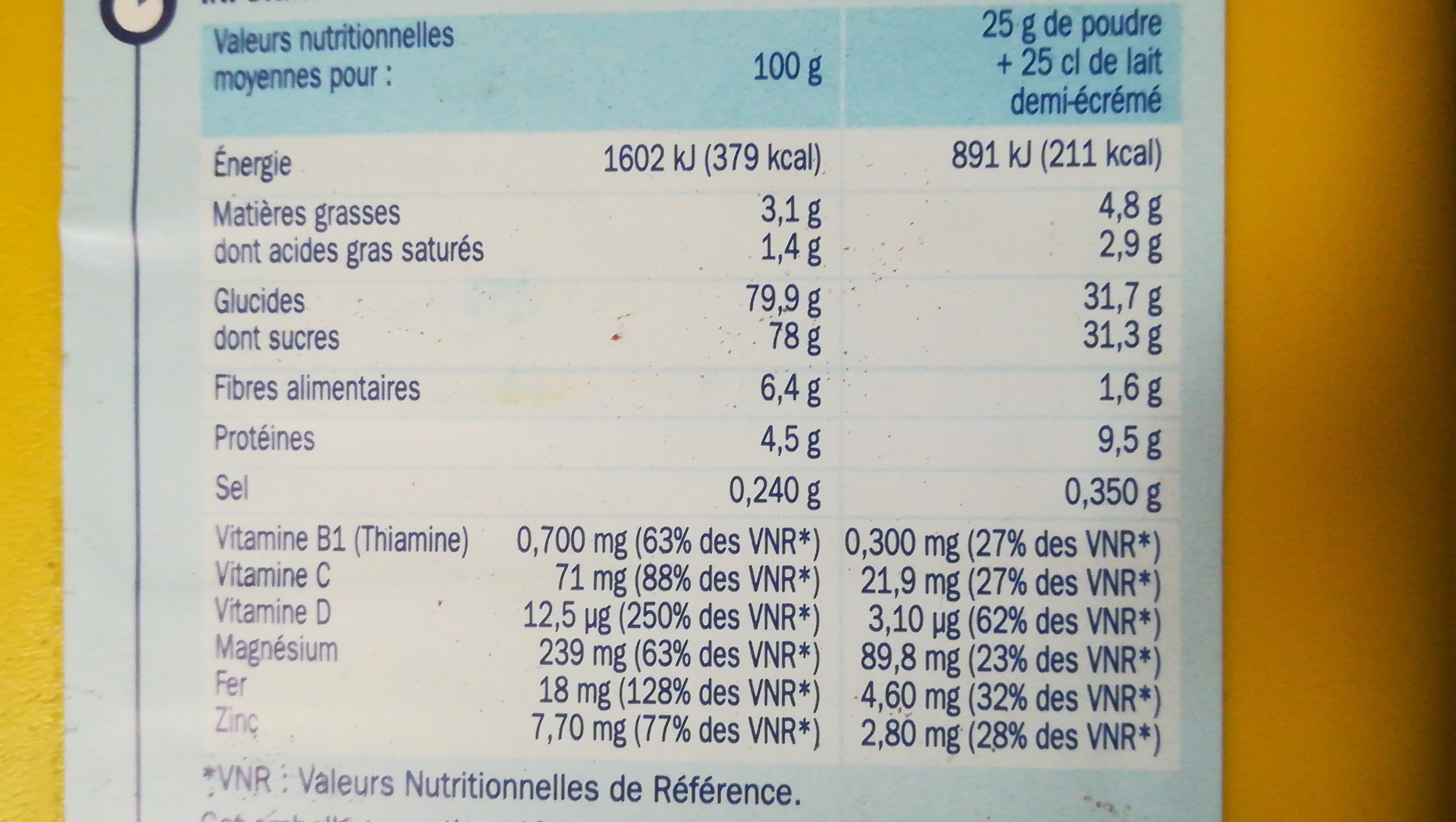 Marque Repère Préparation pour boisson instantanée packshot