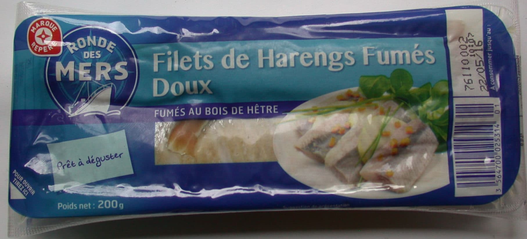 Marque Repère Ronde des Mers - Filets de harengs fumés doux fumés au bois de hêtre packshot