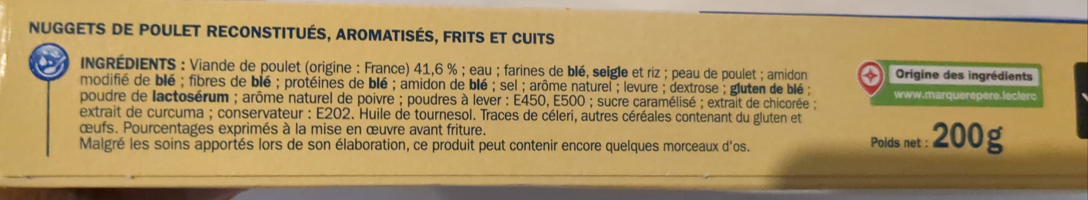 Marque Repère Nuggets de poulet x10 packshot