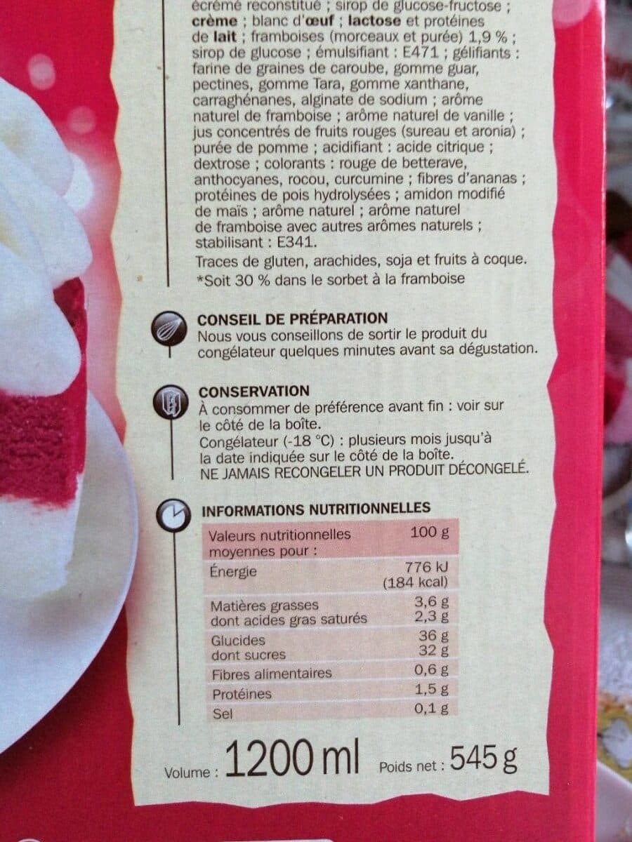 Marque Repère Vacherin vanille framboise packshot