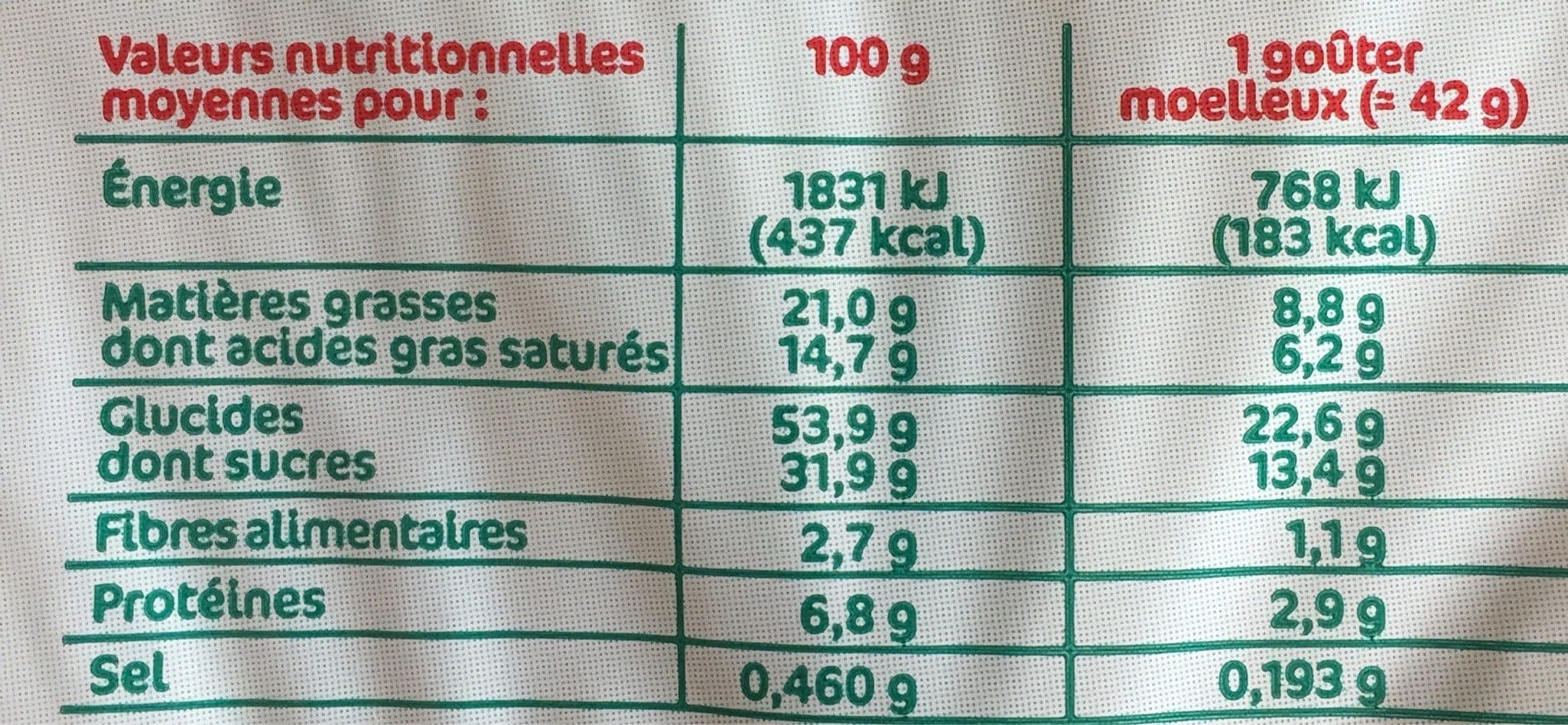 Marque Repère Goûter Moelleux P'tit Déli Coco, x10 packshot