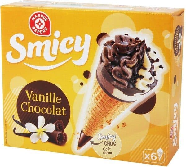 Marque Repère Cônes vanille/chocolat x 6 packshot