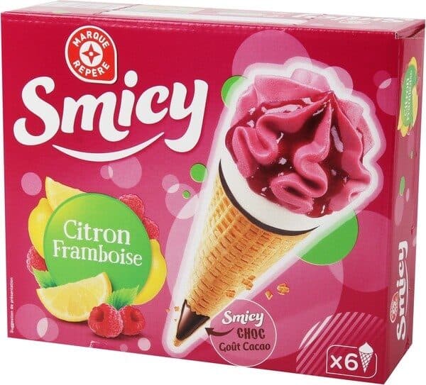 Marque Repère Cônes citron/framboise sauce fruits rouges x 6 packshot