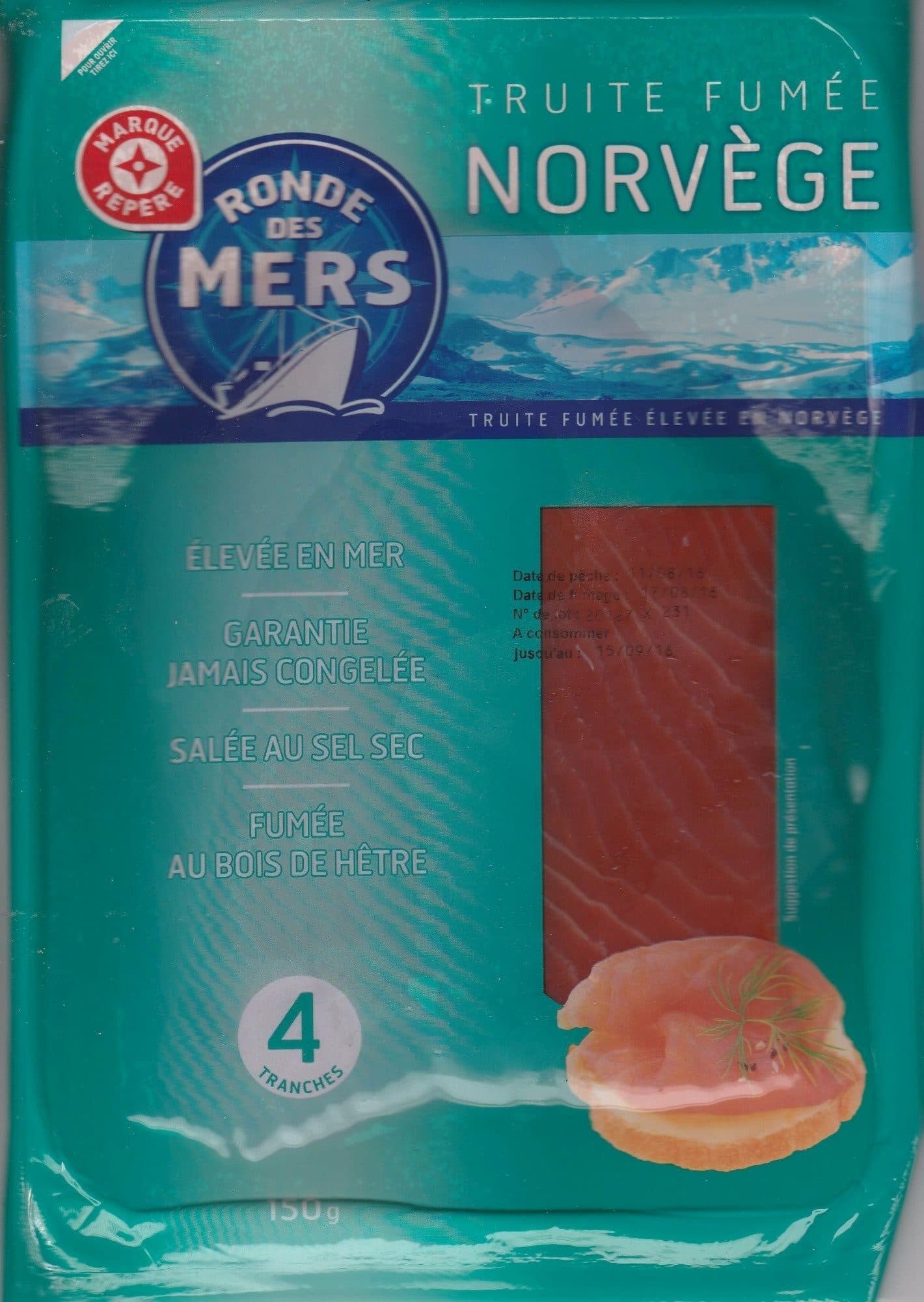 Marque Repère Truite de mer fumée 4 tranches packshot