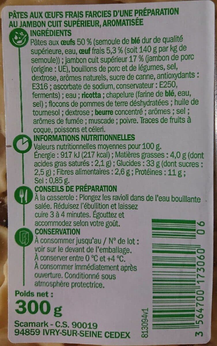 Marque Repère Raviolis au jambon packshot