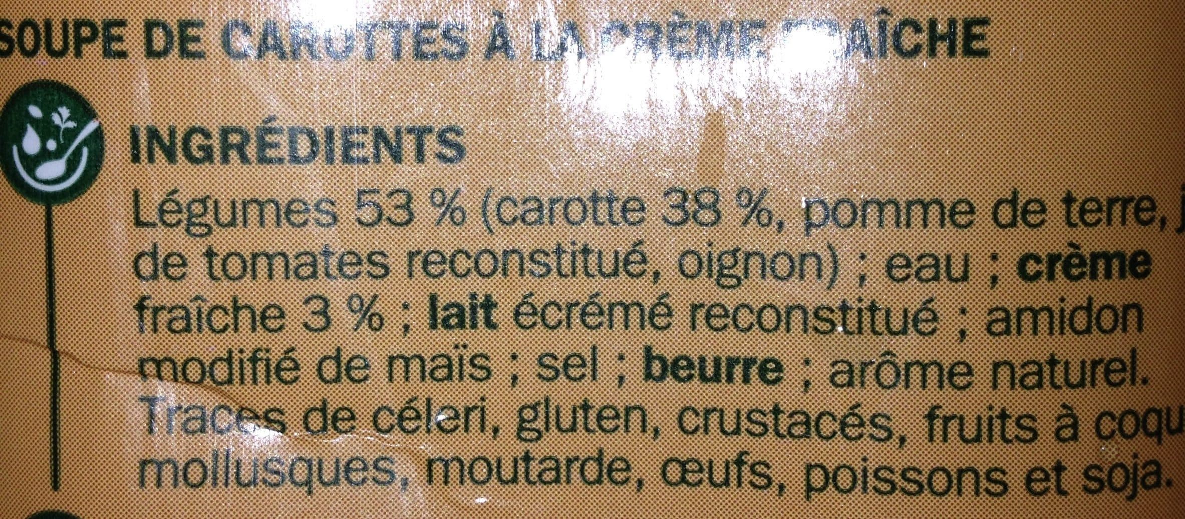 Marque Repère Velouté de carottes à la crème fraîche packshot
